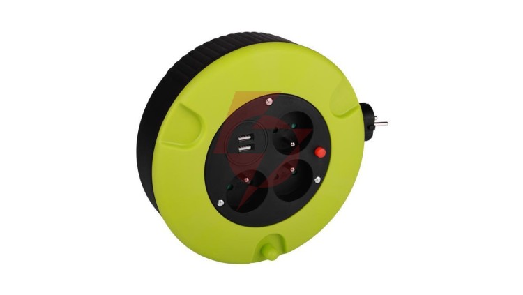 Przedłużacz bębnowy 5m z USB GW-0176