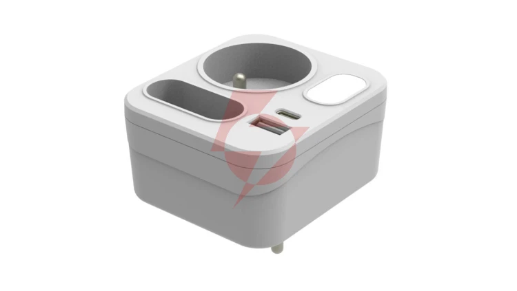 Rozgałęźnik MARINA 2x USB (A+C) PD 20W ze światełkiem nocnym orientacyjnym szybkie ładowanie / 34110