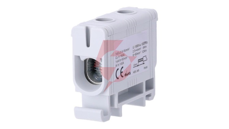 Złączka szynowa zgx 1x50 mm2 szara GEP-00045