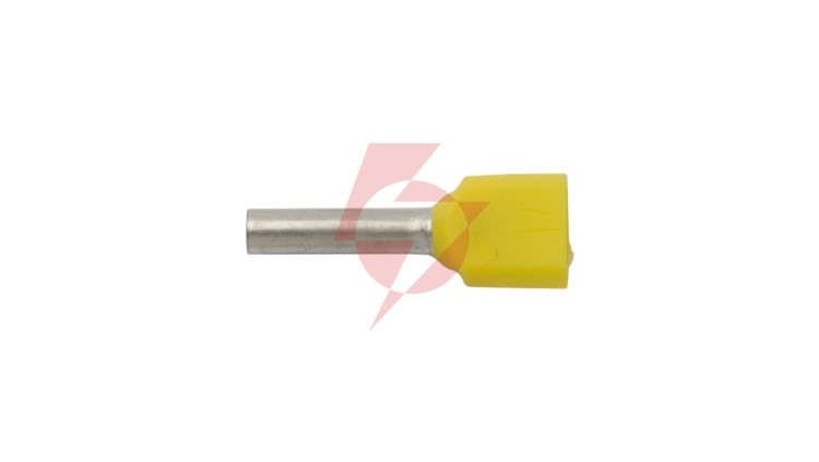 Końcówka tulejkowa izolowana HI 2X1/10 żółta E08KH-02020101001 (500szt.)