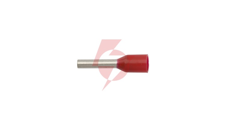 Końcówka tulejkowa izolowana 1mm2/8mm czerwona cynowana TI1L8 /100szt./