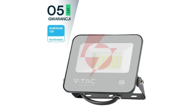 Projektor LED 30W 3450lm 4000K Dioda SAMSUNG 115LM/W IP65 Czarny 5 Lat Gwarancji 23197