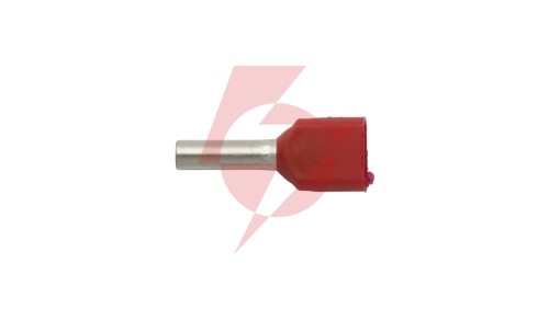 Końcówka tulejkowa izolowana HI 2X1/8 DIN czerwona E08KH-02020104801 /100szt./
