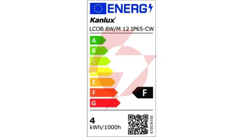 Taśma LED 12V LCOB LCOB 8W/M 12 IP65-CW 760lm/m 6500K Ra90 IP65 rolka 5mb 3 lata Gwarancji 38910