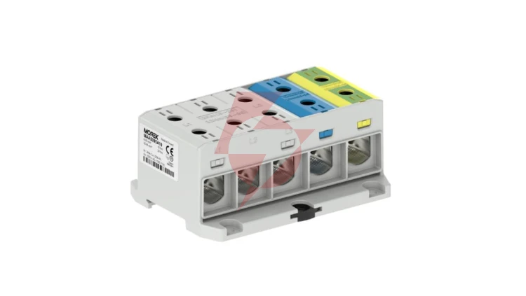 Złączka OTL95-5x kolor szary, niebieski, żółto-zielony 5x1x Al/Cu 6-95mm² 1000V AC / 1500V DC Zacisk uniwersalny MAA5095A10
