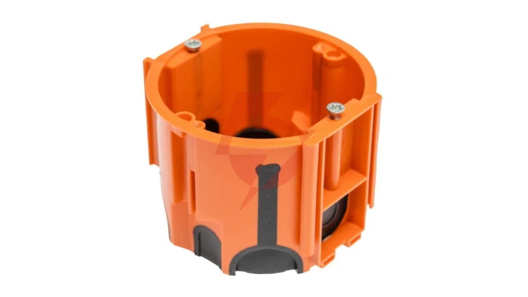 Puszka podtynkowa ProDuo, głęboka 60mm, fi68, łączeniowa, z wkrętami, wiatroszczelna, pomarańczowa, IP30 /A.0091/