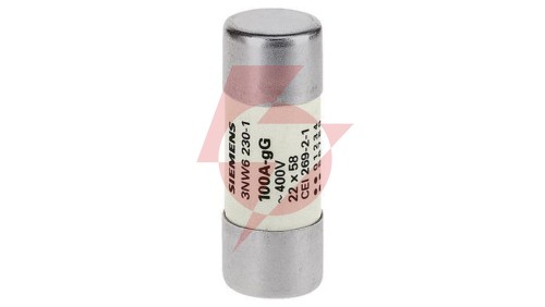 Wkładka bezpiecznikowa cylindryczna gG NFC 22x58mm 500V AC 100A bez wskaźnika 3NW6230-1