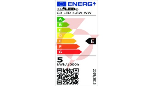 Żarówka LED G9 LED 4,8W-WW 600lm 3000K barwa ciepła kąt świecenia 320st. 31520
