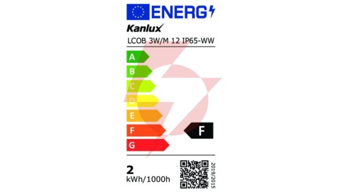 Taśma LED 12V LCOB 3W/M 12 IP65-WW 276lm/m 3000K rolka 5mb IP65 3 lata Gwarancji 39162