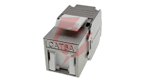 Gniazdo keystone, RJ45, beznarzędziowe, ekranowane, kat. 6A, Q-LANTEC