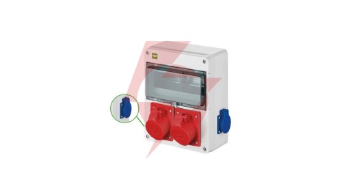 Rozdzielnica budowlana RS-10 10-mod. 2x2P+Z, 2x16A/5P, IP54 bez zabezpieczeń 6226-00