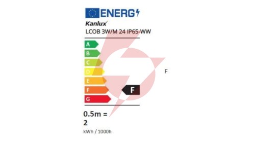 Taśma LED 24V LCOB 3W/M 24 IP65-WW 276lm/m 3000K rolka 5mb IP65 3 lata Gwarancji 39166
