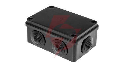Puszka hermetyczna S-BOX 120x80x50, 6 dławików, odporna na UV, czarna, IP65 /S-BOX 206C/