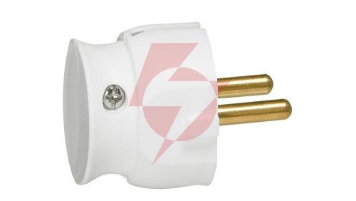HELMO Wtyczka przenośna 2P 16A niska biała 50183