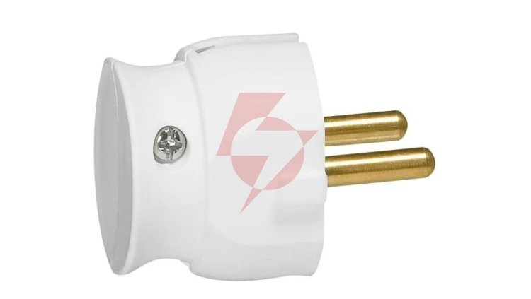 HELMO Wtyczka przenośna 2P 16A niska biała 50183