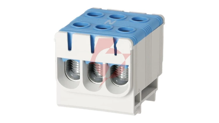 Złączka szynowa zgx 3x50 mm2 niebieska (al/cu) Gep-00055