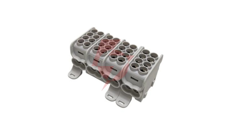 Blok dystrybucyjny - rozdzielczy HLAK25 4P szary 2xAl/Cu 25mm²+16mm² 1000VAC/1500VDC MAG4254A00