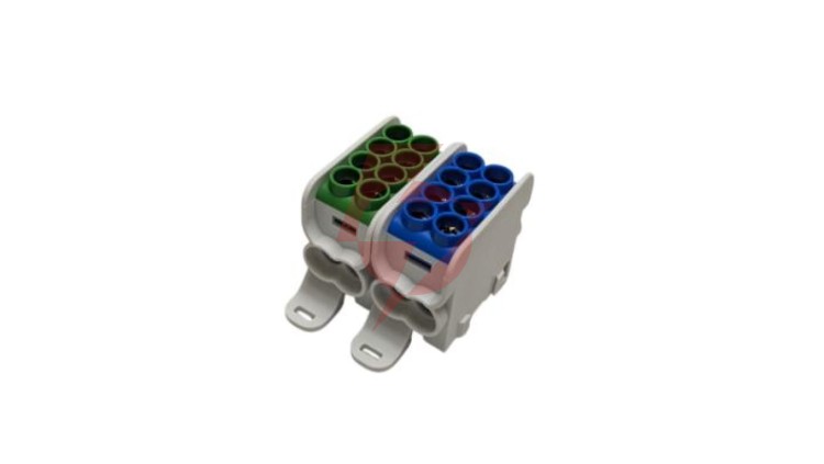 Blok dystrybucyjny - rozdzielczy HLAK25 2P niebieski, zielony 2xAl/Cu 25mm²+16mm² 1000VAC/1500VDC MAG2251BG0