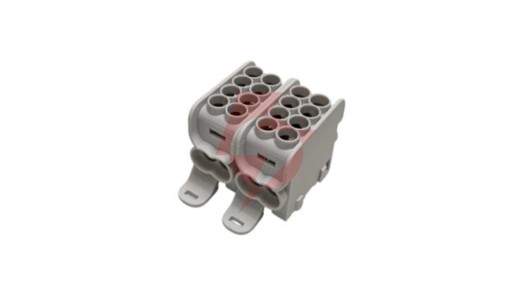 Blok dystrybucyjny - rozdzielczy HLAK25 2P szary 2xAl/Cu 25mm²+16mm² 1000VAC/1500VDC MAG2252A00