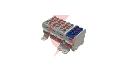 Blok dystrybucyjny - rozdzielczy HLAK25 4P szary, niebieski 2xAl/Cu 25mm²+16mm² 1000VAC/1500VDC MAG4253AB0