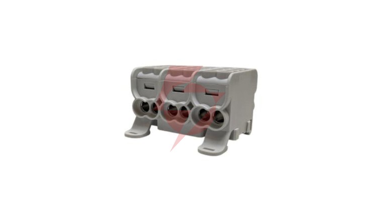Blok dystrybucyjny - rozdzielczy HLAK25 3P szary 2xAl/Cu 25mm²+16mm² 1000VAC/1500VDC MAG3253A00