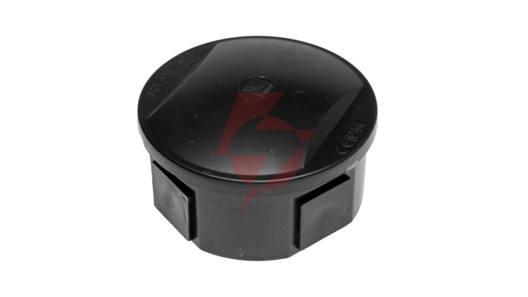 Puszka hermetyczna S-BOX 80x40, 4 dławiki, kwadratowa, odporna na UV, czarna, IP44 /S-BOX 026C/