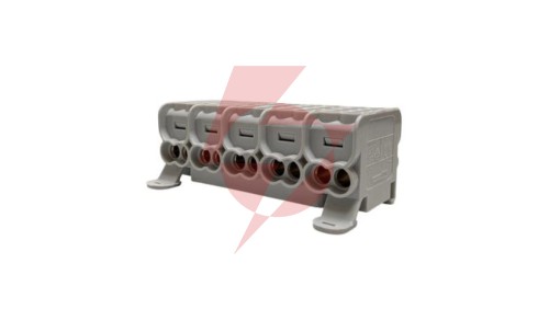 Blok dystrybucyjny - rozdzielczy HLAK25 5P szary 2xAl/Cu 25mm²+16mm² 1000VAC/1500VDC MAG5255A00