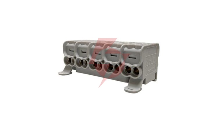 Blok dystrybucyjny - rozdzielczy HLAK25 5P szary 2xAl/Cu 25mm²+16mm² 1000VAC/1500VDC MAG5255A00