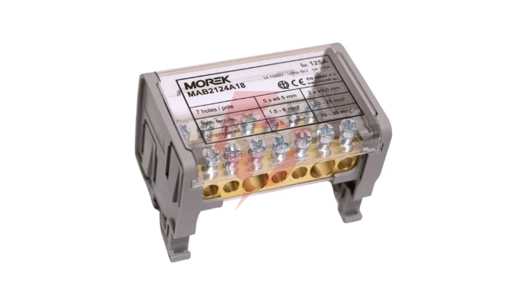 Blok dystrybucyjny Moblock 2P 1000V 125A-7 2x35 + 5x6mm² MAB2124A18