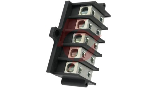 Listwa zaciskowa pięciopolowa typu Zgx 5x35mm2 czarna GEP-00171