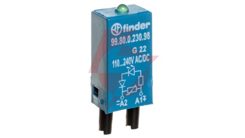 Moduł sygnalizacyjny LED zielony + warystor 110-240V AC/DC 99.80.0.230.98