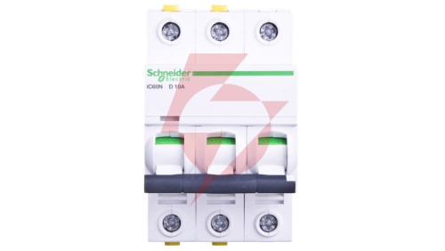 Wyłącznik nadprądowy 3P D 10A 6kA AC iC60N-D10-3 Acti9 A9F05310