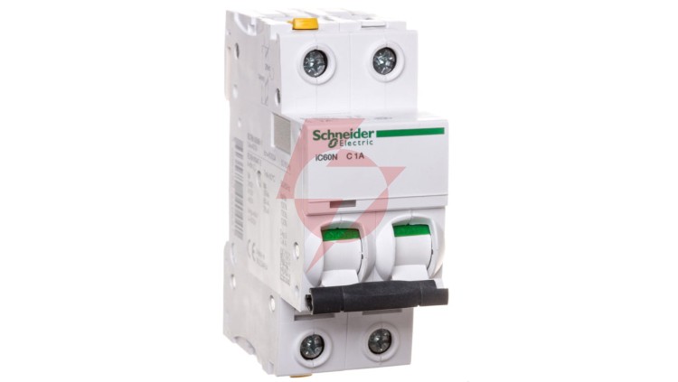 Wyłącznik nadprądowy 2P C 1A 6kA AC iC60N-C1-2 Acti9 A9F04201
