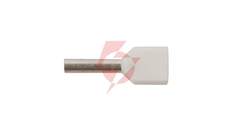 Końcówka tulejkowa izolowana HI 2X0,75/8 biała E08KH-02020104121 /100szt./