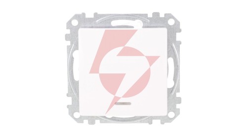 Przycisk 1-biegunowy z podświetleniem, biały, Sedna Design i Elements SDD111111L