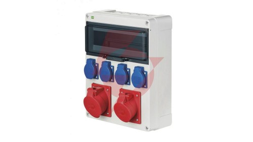 Rozdzielnica budowlana RS-13 13-mod. 4x2P+Z, 16A/5P, 32A/5P, IP44 bez zabezpieczeń 6210-01