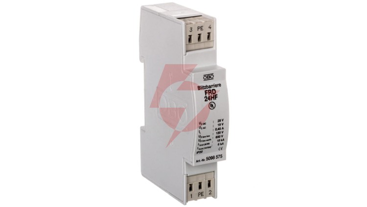Ogranicznik przepięć dla systemów dwużyłowych 19VAC/28VDC 9kA 18kV FRD 24 HF 5098575