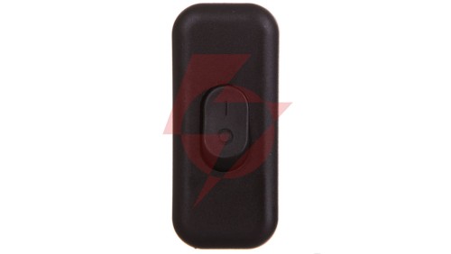 Wyłącznik kołyskowy przelotowy, 2-torowy, 2,5A 250V WK-2P CZARNY
