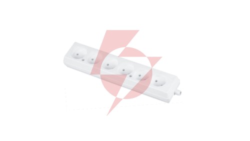 Gniazdo przenośne sześciokrotne 16A 2P 250V białe GN-660