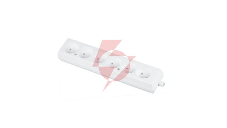Gniazdo przenośne sześciokrotne 16A 2P 250V białe GN-660