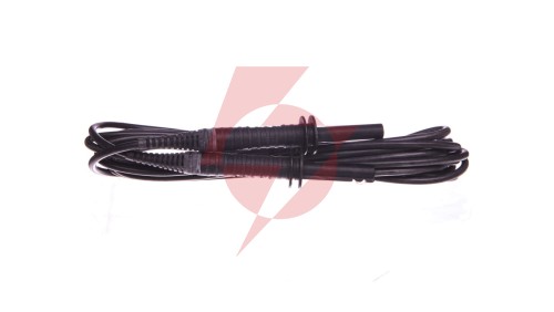 Przewód pomiarowy 5m czarny ekranowany 5kV /wtyki bananowe/ WAPRZ005BLBBE5K