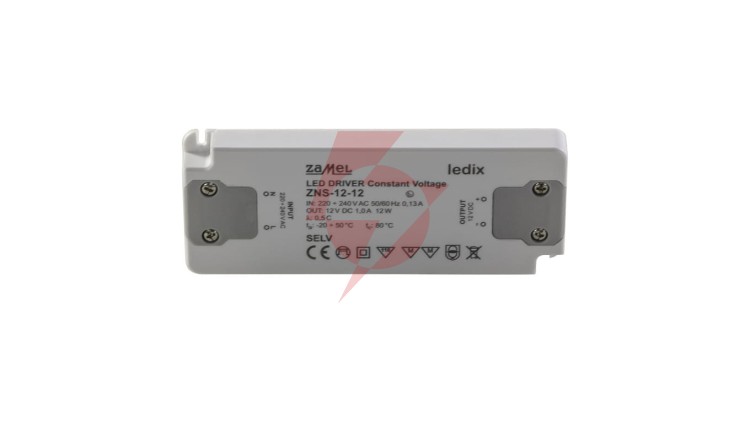 Zasilacz LED slim 12V DC 12W ZNS-12-12 LDX10000137