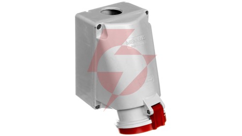 Gniazdo naścienne 2-częściowe 63A 5p 6h 400V IP44 zaciski śrubowe MEN1145A