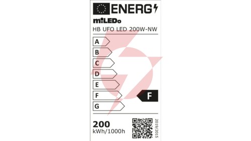 Oprawa przemysłowa HB UFO LED 200W-NW 20000lm barwa neutralna 4000K 110 IP65 czarny 31407