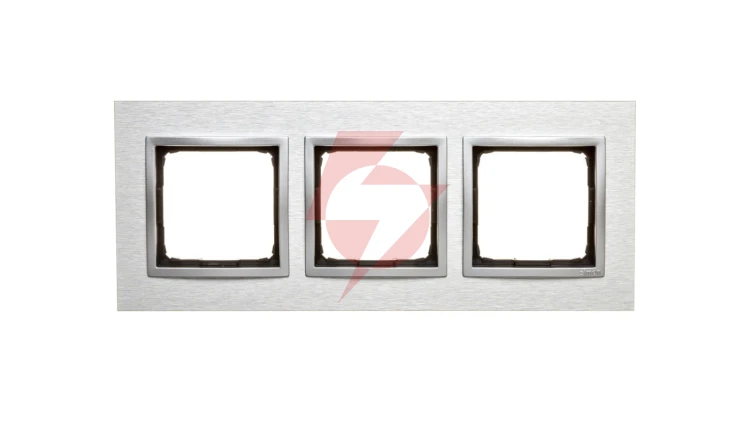 Simon 54 Nature Ramka potrójna metal INOX KLASYCZNY DRN3/77