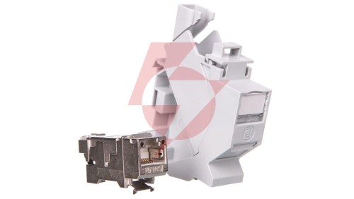 Adapter z gniazdem RJ45 kat.6A na szynę DIN TH35 EPIC DATA HS RJ45 F 10G B 21700614