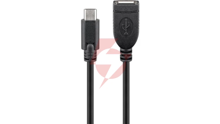 Przedłużacz USB 2.0 HighSpeed USB-A - USB-C 0,2m 55470