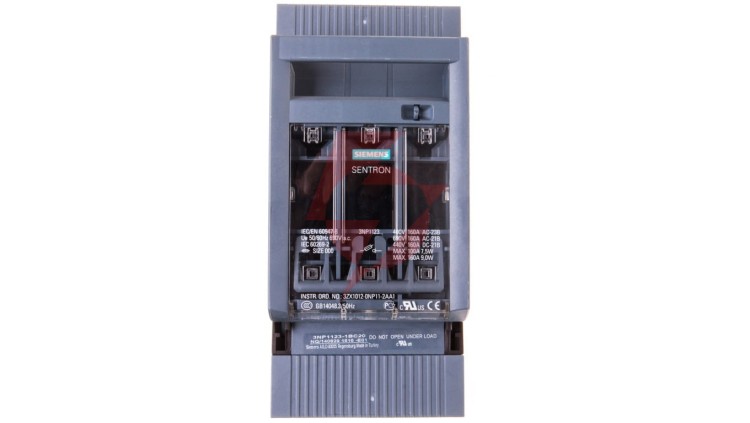 Rozłącznik bezpiecznikowy 3P 160A NH000 do montażu na szynach 60mm 3NP1123-1BC20