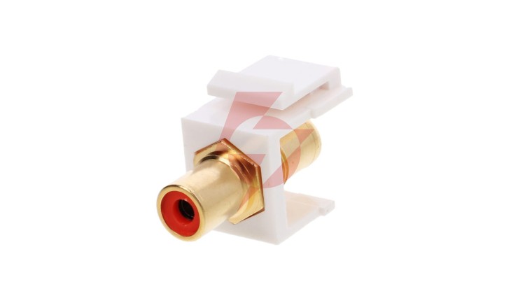 Keystone moduł Cinch/RCA - gniazdo Cinch czerwone - gniazdo Cinch 79669