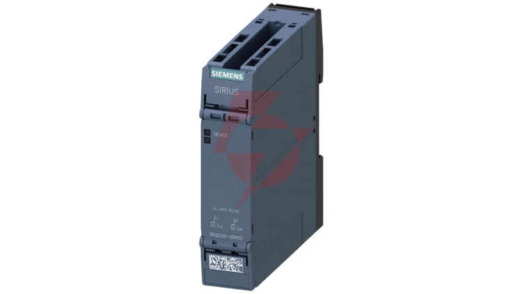 Przekaźnik sprzęgający w obudowie przemysłowej styk 2P cewka 24-240V AC DC przył sprężynowe szer. 22,5mm 3RQ2000-2BW00